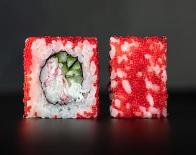 California Roll with Kani in Caviar