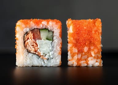 Philadelphia with Fried Salmon in Caviar