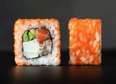 Philadelphia with Salmon and Eel in Caviar