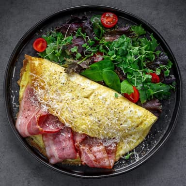 Omelet with Bacon and Cheese